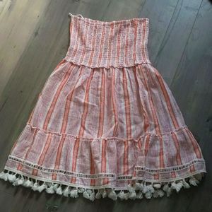 Strapless beach coverup